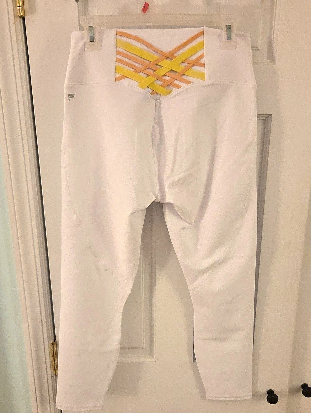 Fabletics Kessler II High-Waisted Strappy 7/8 Leggings in White